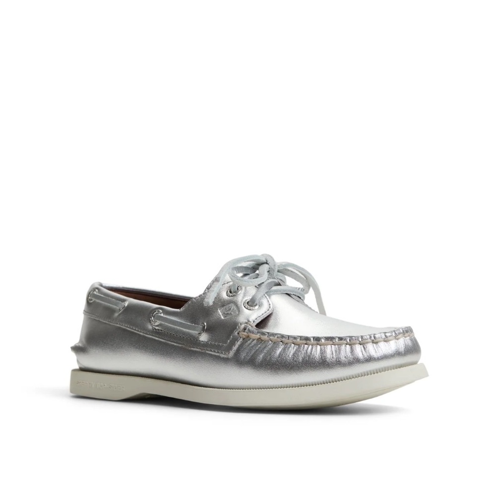 Sperry Silver Boat Shoes